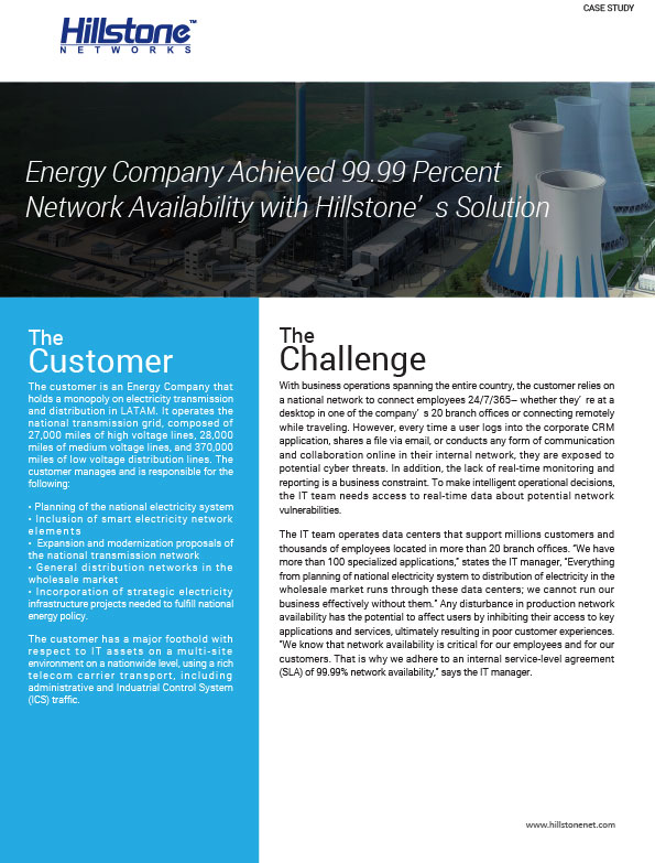 Energy-Company-Achieved-99.99-Percent-Network-Availability-with-Hillstone’s-Solution