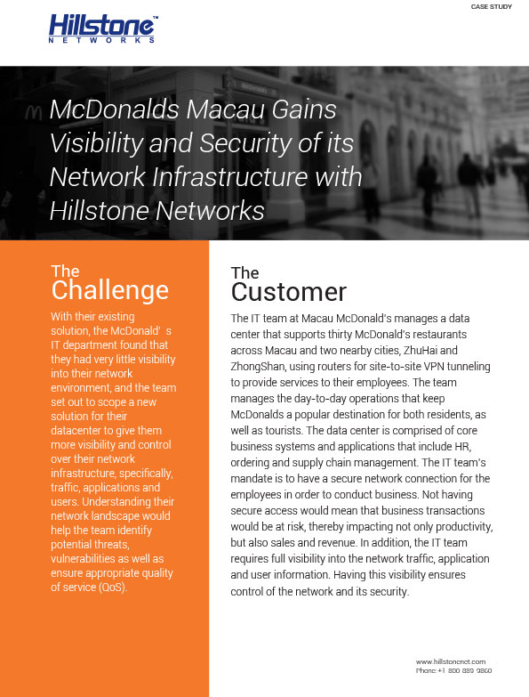 McDonalds-Macau-Gains-Visibility-and-Security-of-its-Network-Infrastructure-with-Hillstone-Networks